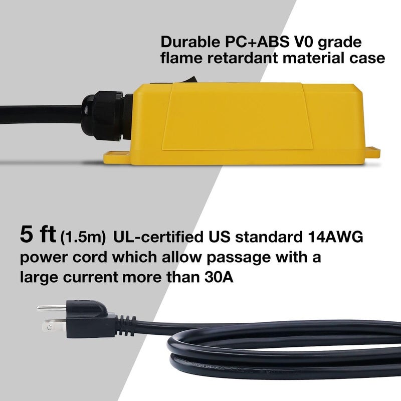 senctrl Automatic Vacuum Switch with 5 Ft Power Cord Allow Power Tool/Table Saw To Turn Vac Cleaner/Accessory On And Off Automatically, On Delay Prevent Circuit Overload, Shop Dust Collector Off Delay - Image 5